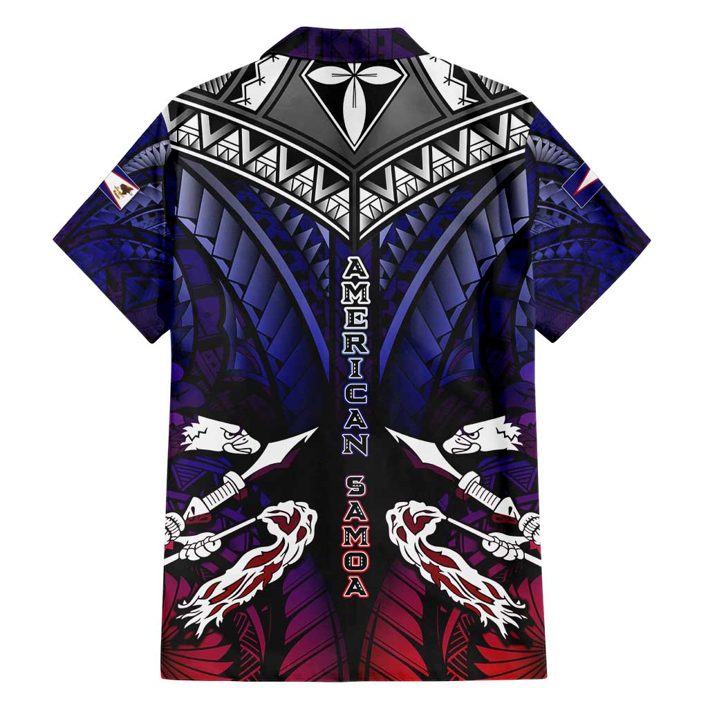 Personalized American Samoa Flag Family Matching Short Sleeve Bodycon Dress and Hawaiian Shirt Eagles Polynesian Art DT02 - Polynesian Pride