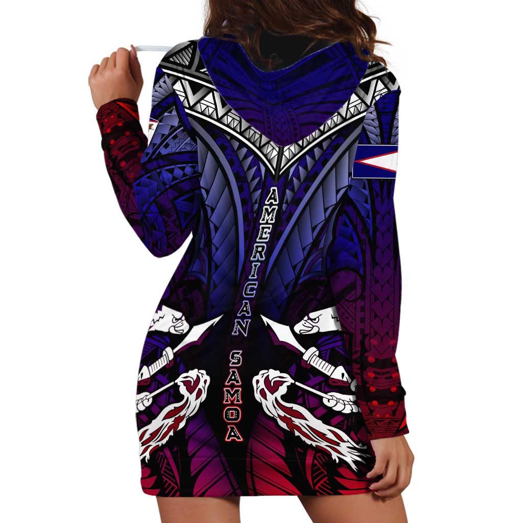 Personalized American Samoa Flag Hoodie Dress Eagles Polynesian Art