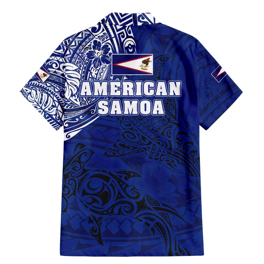 Sharks And American Samoa Family Matching Mermaid Dress and Hawaiian Shirt Simple Polynesian Blue DT02 - Polynesian Pride