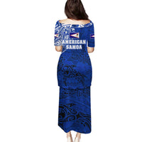 Sharks And American Samoa Family Matching Puletasi and Hawaiian Shirt Simple Polynesian Blue DT02 - Polynesian Pride