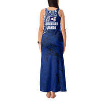 Sharks And American Samoa Tank Maxi Dress Simple Polynesian Blue DT02 - Polynesian Pride