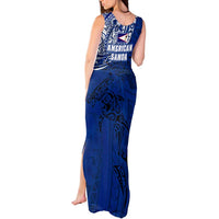 Sharks And American Samoa Tank Maxi Dress Simple Polynesian Blue DT02 - Polynesian Pride