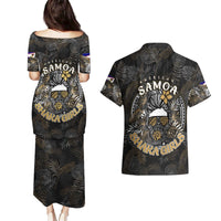 Personalized Shaka Girls America Samoa Couples Matching Puletasi and Hawaiian Shirt Tropical Flowers Vintage DT02 - Polynesian Pride