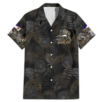 Personalized Shaka Girls America Samoa Family Matching Mermaid Dress and Hawaiian Shirt Tropical Flowers Vintage DT02 Dad's Shirt - Short Sleeve Black - Polynesian Pride