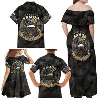 Personalized Shaka Girls America Samoa Family Matching Off Shoulder Maxi Dress and Hawaiian Shirt Tropical Flowers Vintage DT02 - Polynesian Pride