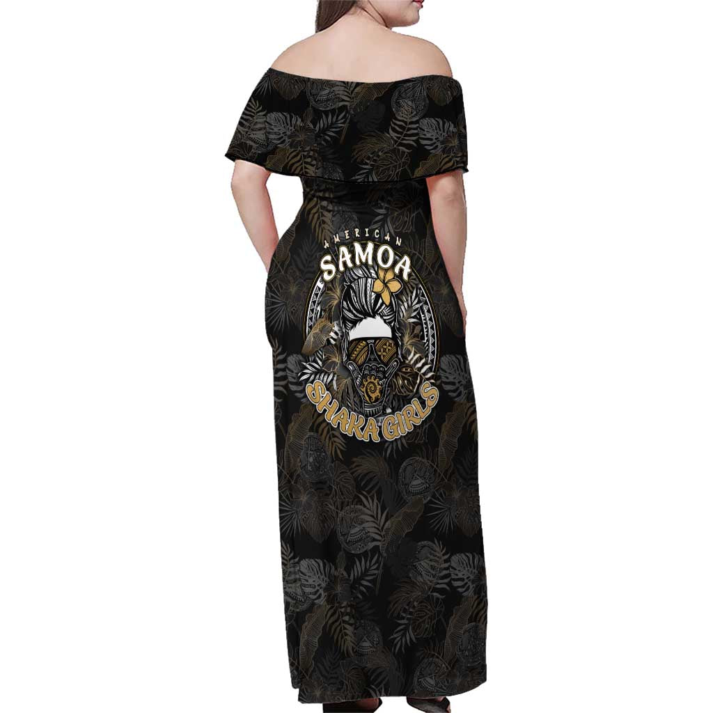 Personalized Shaka Girls America Samoa Family Matching Off Shoulder Maxi Dress and Hawaiian Shirt Tropical Flowers Vintage DT02 - Polynesian Pride