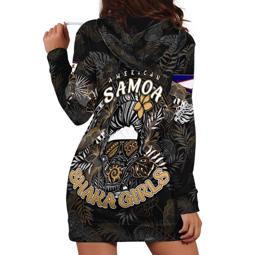 Personalized Shaka Girls America Samoa Hoodie Dress Tropical Flowers Vintage DT02 - Polynesian Pride