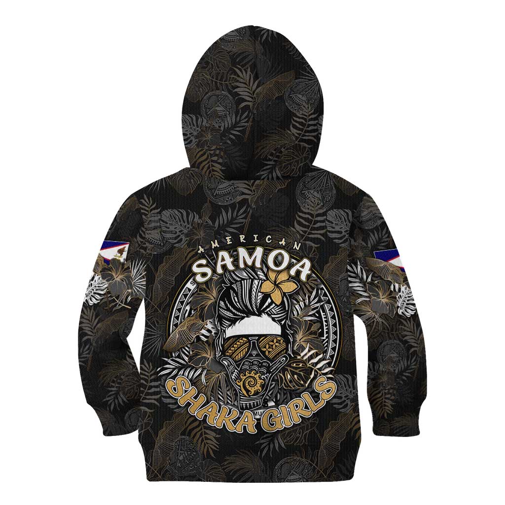 Personalized Shaka Girls America Samoa Kid Hoodie Tropical Flowers Vintage