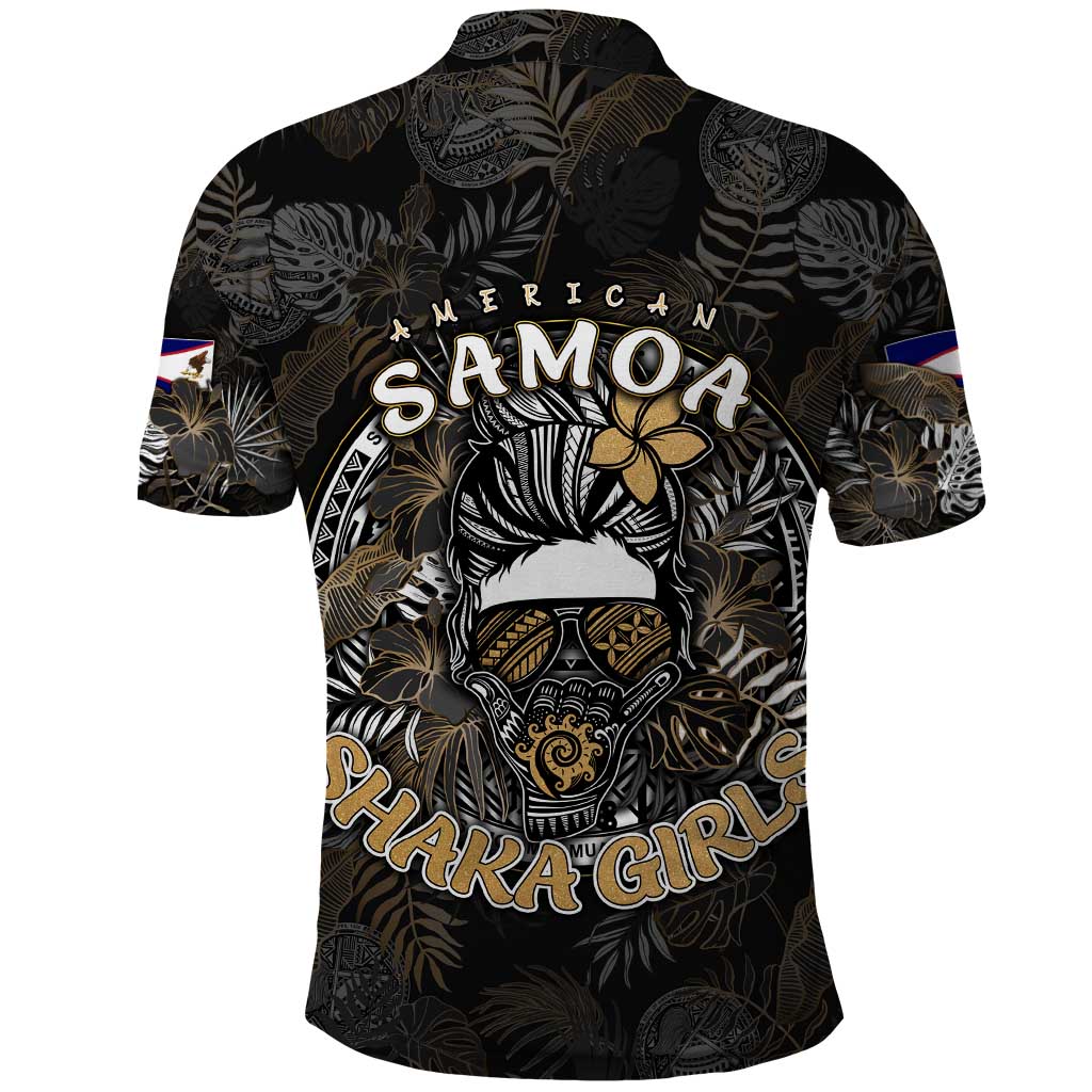 Personalized Shaka Girls America Samoa Polo Shirt Tropical Flowers Vintage