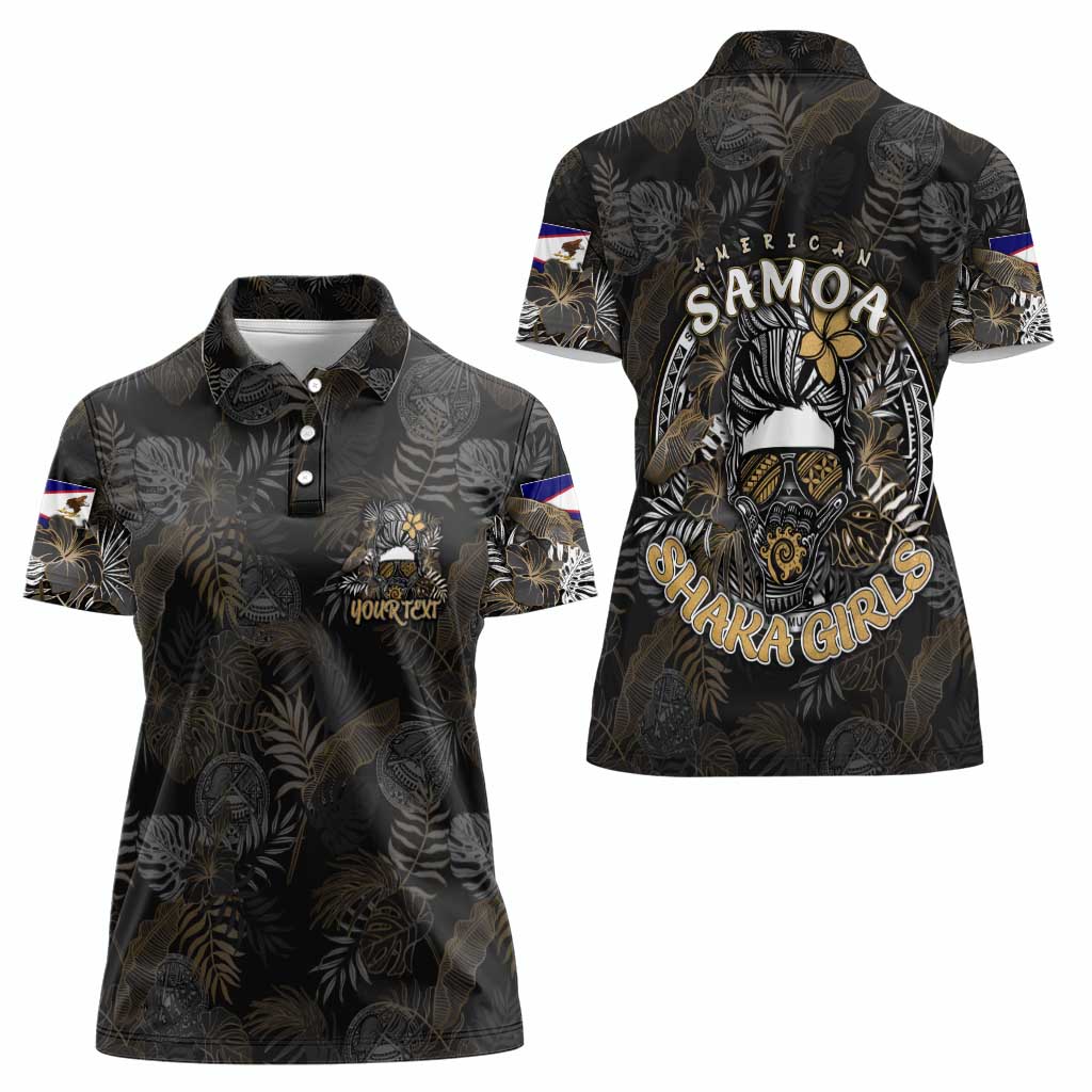Personalized Shaka Girls America Samoa Women Polo Shirt Tropical Flowers Vintage DT02 - Polynesian Pride