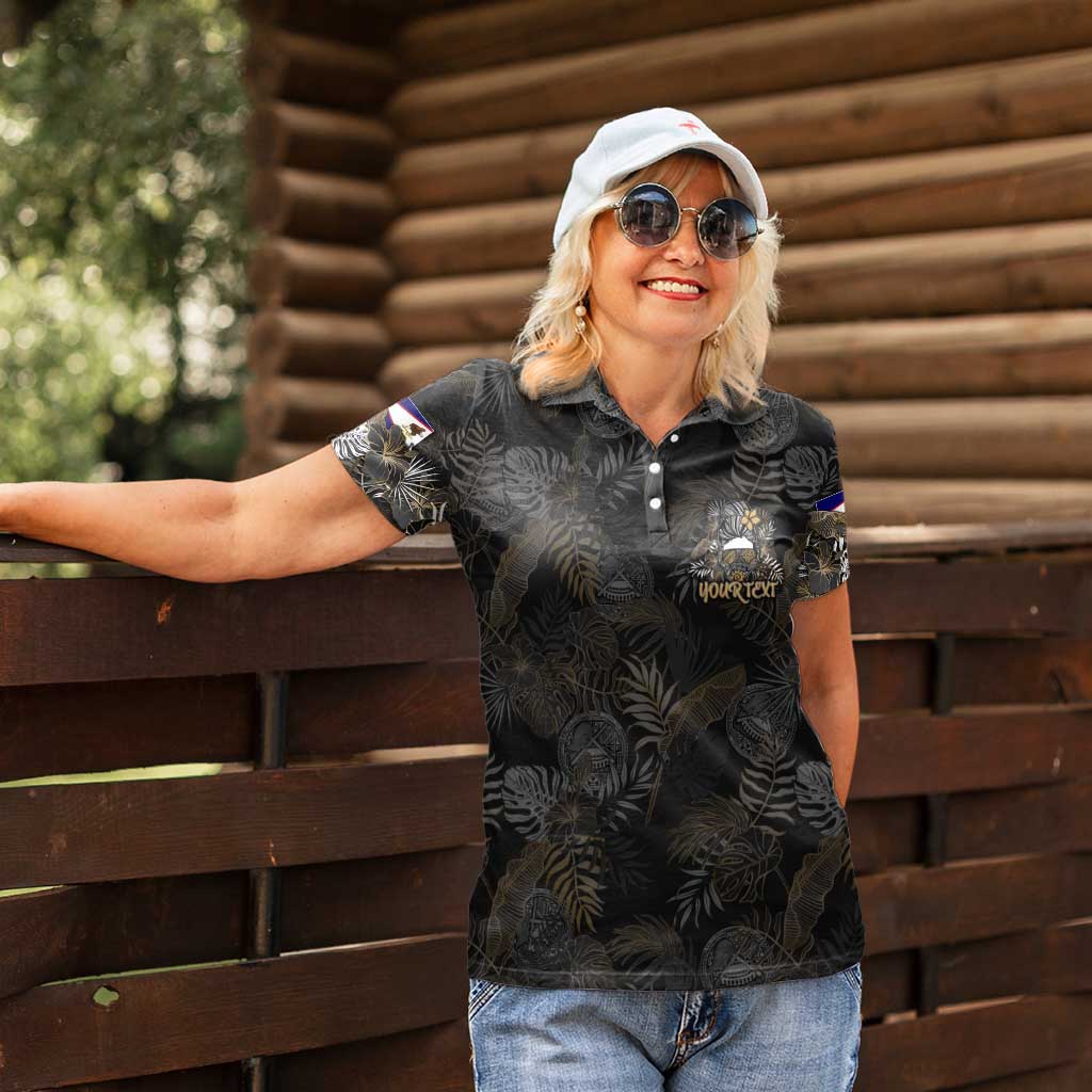 Personalized Shaka Girls America Samoa Women Polo Shirt Tropical Flowers Vintage DT02 - Polynesian Pride