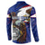 American Samoa Button Sweatshirt Brave Eagle Flag Color
