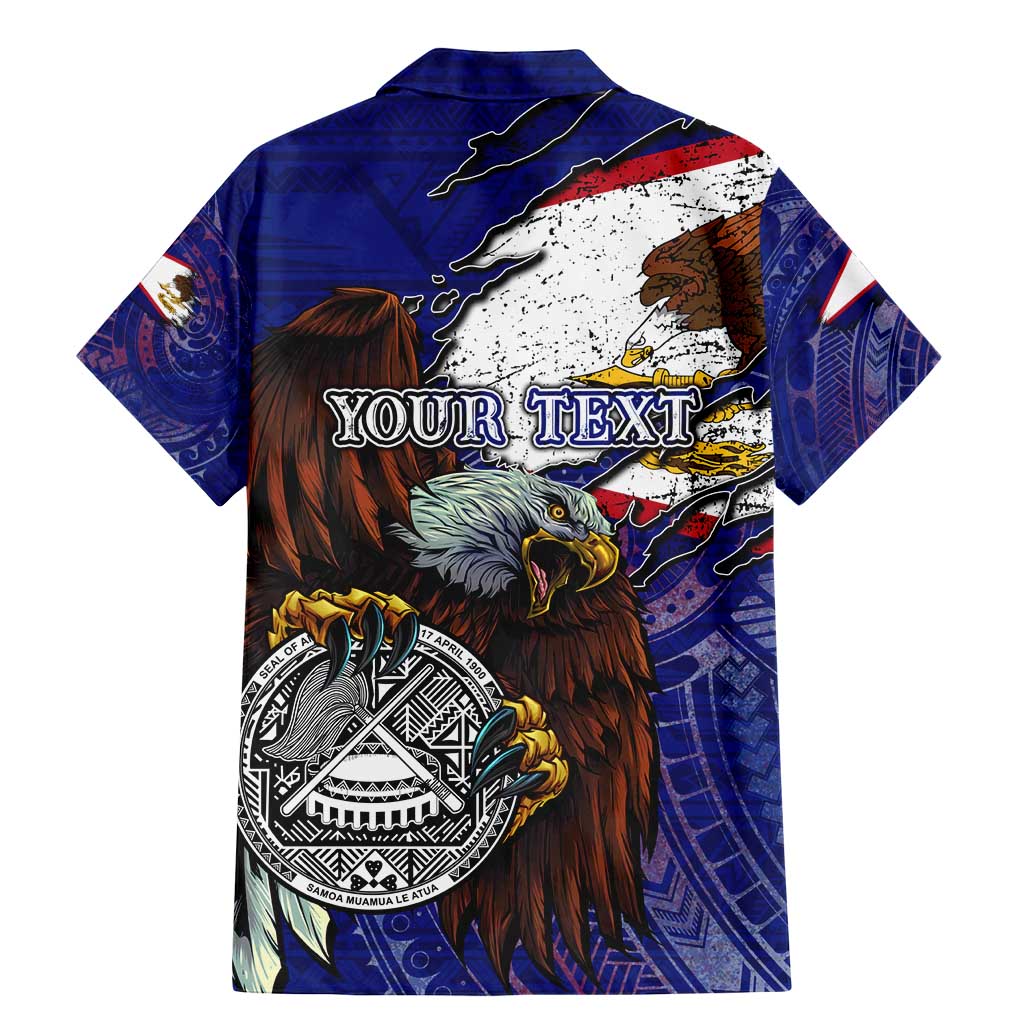 American Samoa Family Matching Mermaid Dress and Hawaiian Shirt Brave Eagle Flag Color DT02 - Polynesian Pride