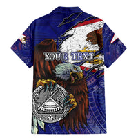 American Samoa Family Matching Mermaid Dress and Hawaiian Shirt Brave Eagle Flag Color DT02 - Polynesian Pride