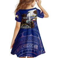 American Samoa Family Matching Off The Shoulder Long Sleeve Dress and Hawaiian Shirt Brave Eagle Flag Color DT02 - Polynesian Pride