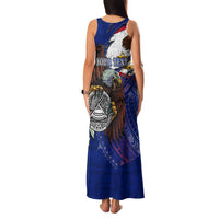 American Samoa Family Matching Tank Maxi Dress and Hawaiian Shirt Brave Eagle Flag Color DT02 - Polynesian Pride
