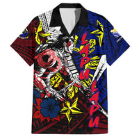 Philippines Lapu Lapu Family Matching Puletasi Dress and Hawaiian Shirt Chief Filipino Tattoo DT02 Dad's Shirt - Short Sleeve Art - Polynesian Pride