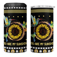 Hummingbird Sunflower Christmas 4 in 1 Can Cooler Tumbler You Are My Sunshine DT03 One Size: 16 oz Black - Polynesian Pride