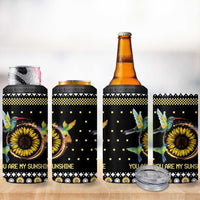 Hummingbird Sunflower Christmas 4 in 1 Can Cooler Tumbler You Are My Sunshine DT03 - Polynesian Pride