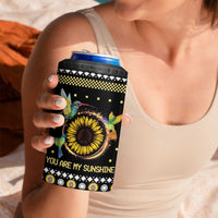 Hummingbird Sunflower Christmas 4 in 1 Can Cooler Tumbler You Are My Sunshine DT03 - Polynesian Pride