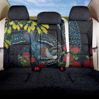 New Zealand Tui Bird Back Car Seat Cover Maori Koru Mix Pohutukawa DT04 One Size Black - Polynesian Pride