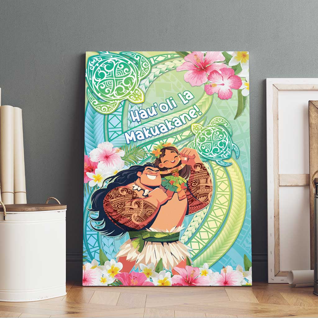 Hawaii Father's Day Canvas Wall Art Happy Father And Child DT04 - Polynesian Pride