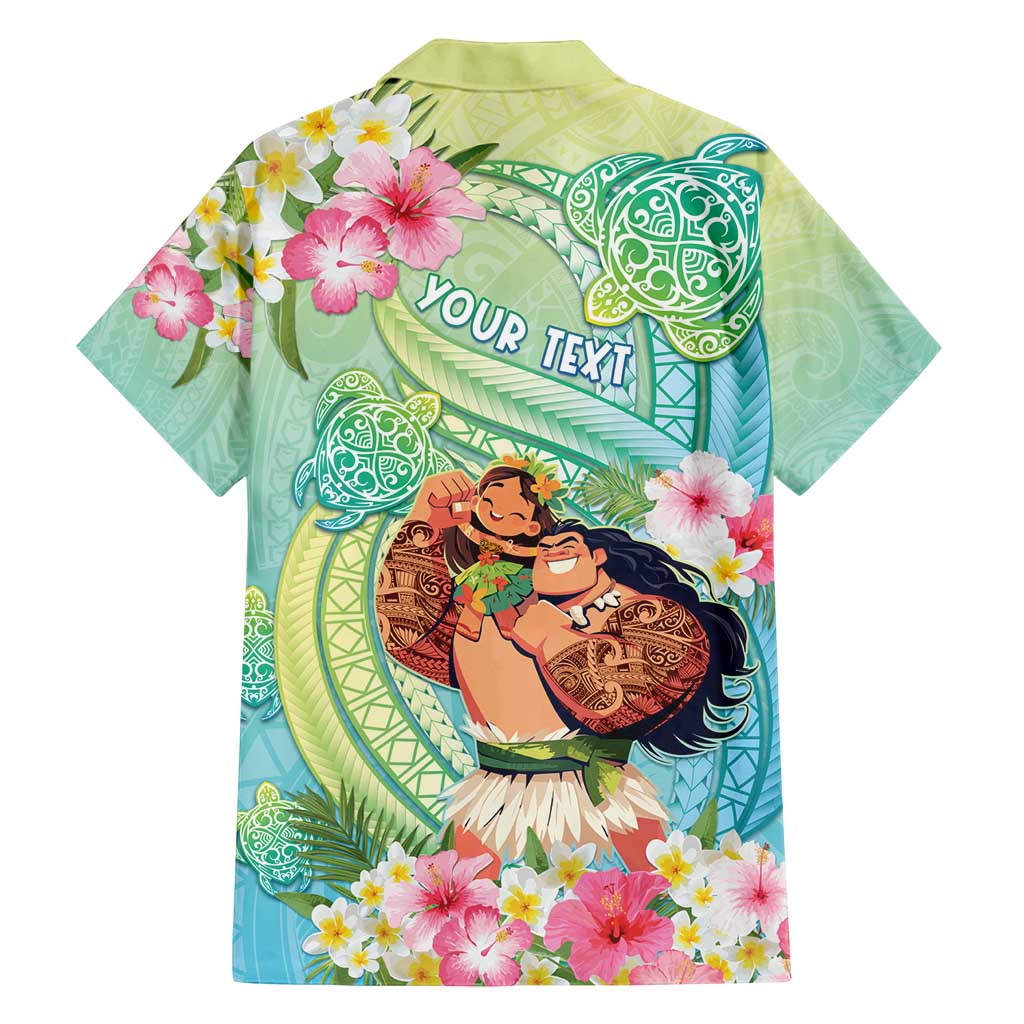 Personalised Hawaii Father's Day Family Matching Off Shoulder Maxi Dress and Hawaiian Shirt Happy Father And Child DT04 - Polynesian Pride