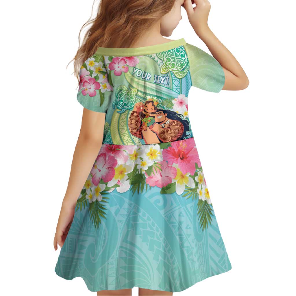 Personalised Hawaii Father's Day Family Matching Short Sleeve Bodycon Dress and Hawaiian Shirt Happy Father And Child DT04 - Polynesian Pride