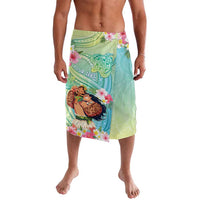 Personalised Hawaii Father's Day Lavalava Happy Father And Child DT04 Green - Polynesian Pride