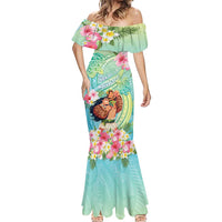 Personalised Hawaii Father's Day Mermaid Dress Happy Father And Child DT04 - Polynesian Pride