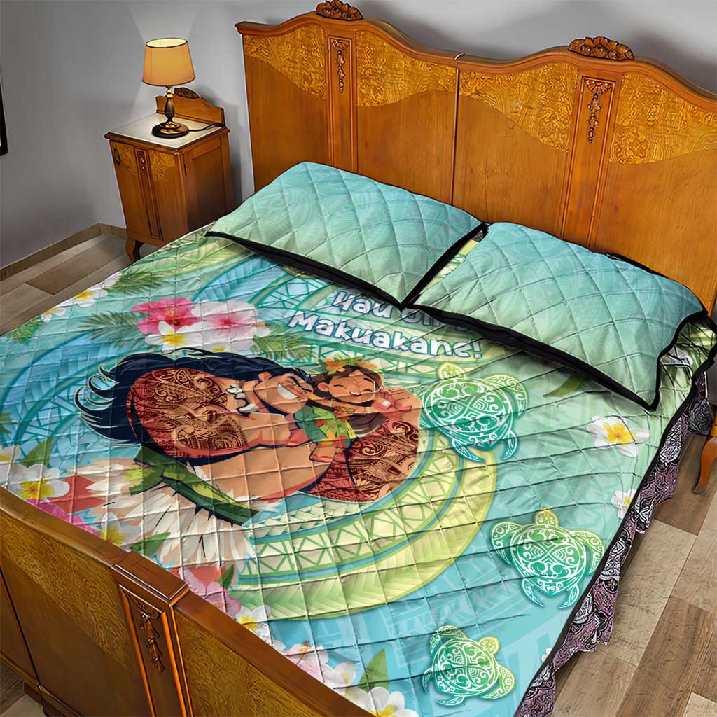 Hawaii Father's Day Quilt Bed Set Happy Father And Child DT04 - Polynesian Pride