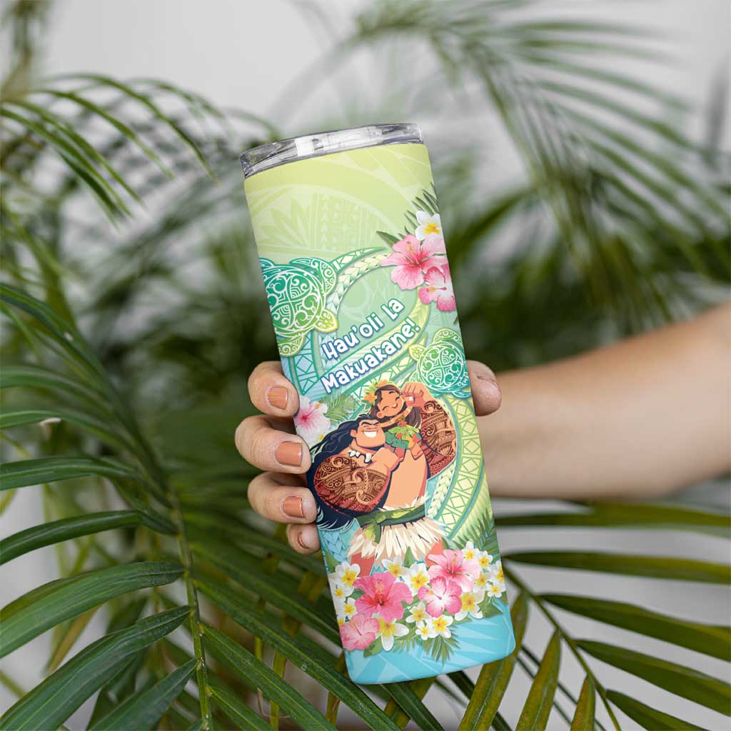 Personalised Hawaii Father's Day Skinny Tumbler Happy Father And Child