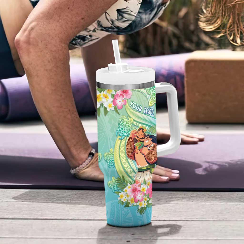 Personalised Hawaii Father's Day Tumbler With Handle Happy Father And Child