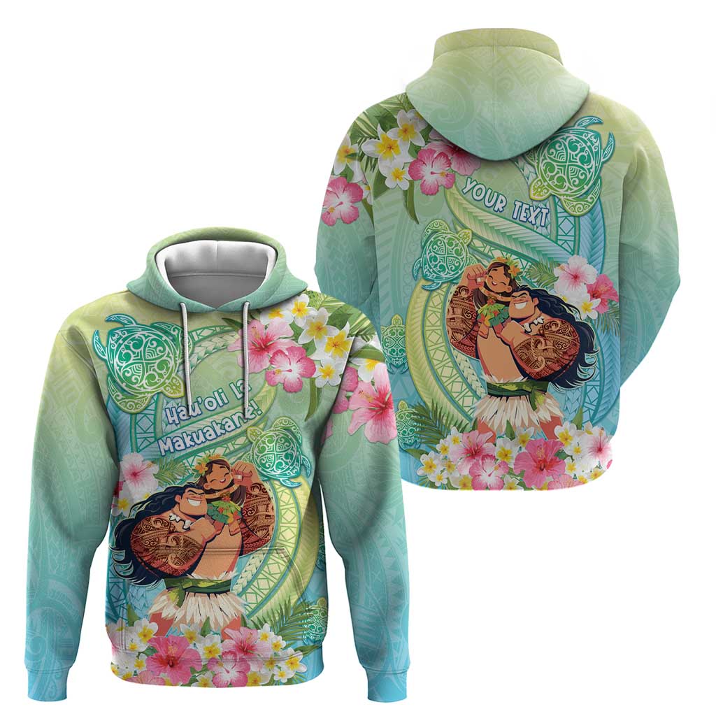 Personalised Hawaii Father's Day Zip Hoodie Happy Father And Child