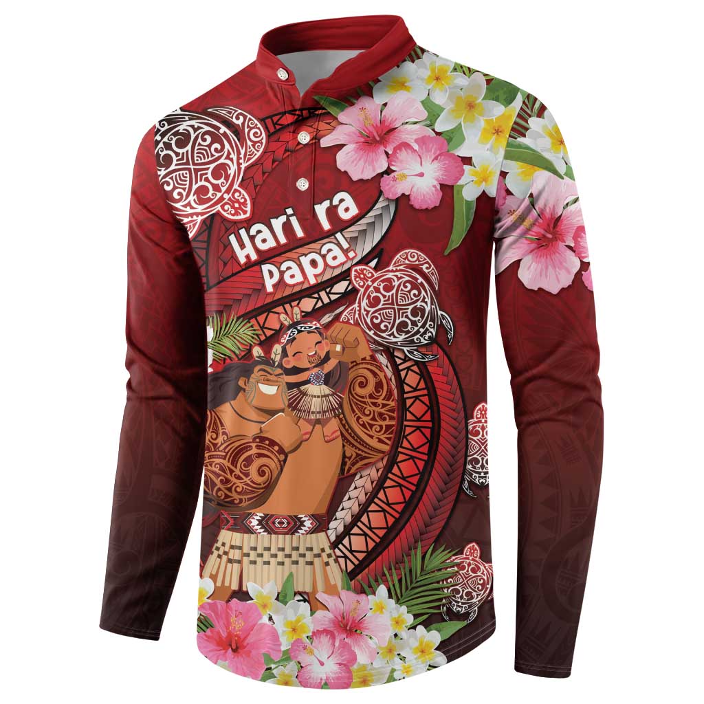 Personalised New Zealand Father's Day Button Sweatshirt Happy Father And Child DT04 - Polynesian Pride