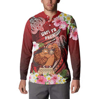 Personalised New Zealand Father's Day Button Sweatshirt Happy Father And Child DT04 - Polynesian Pride