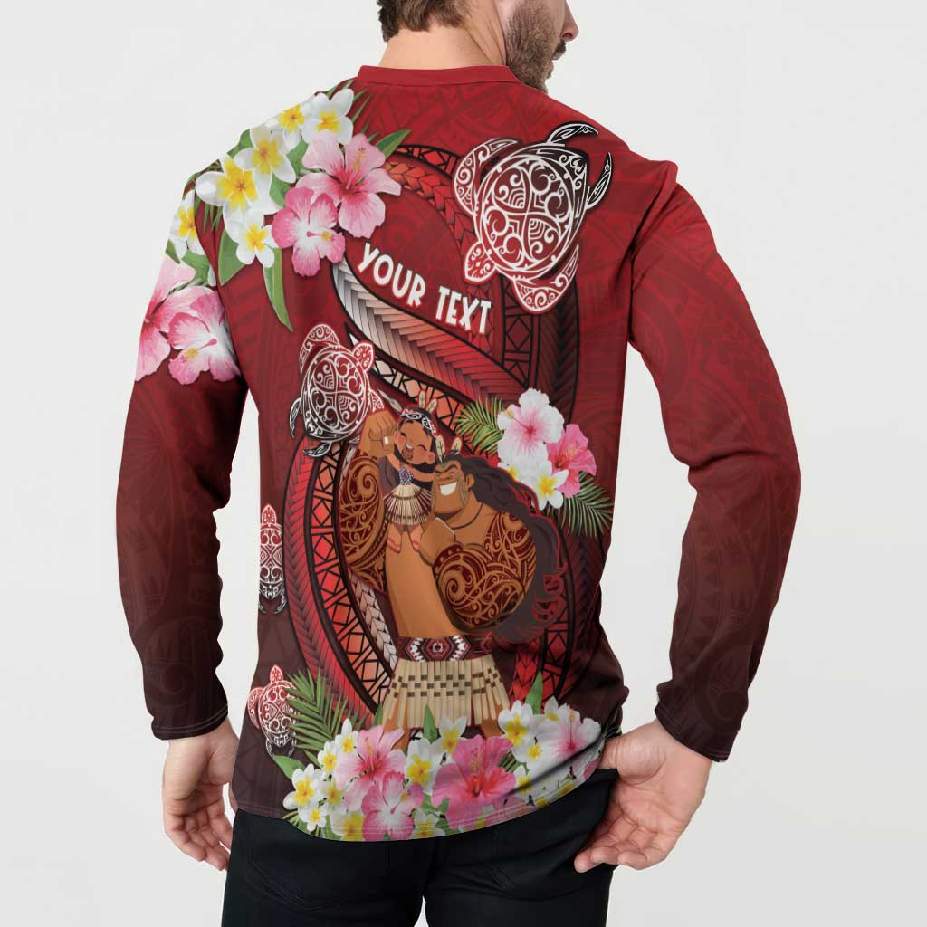 Personalised New Zealand Father's Day Button Sweatshirt Happy Father And Child DT04 - Polynesian Pride