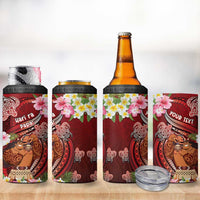 Personalised New Zealand Father's Day 4 in 1 Can Cooler Tumbler Happy Father And Child DT04 - Polynesian Pride