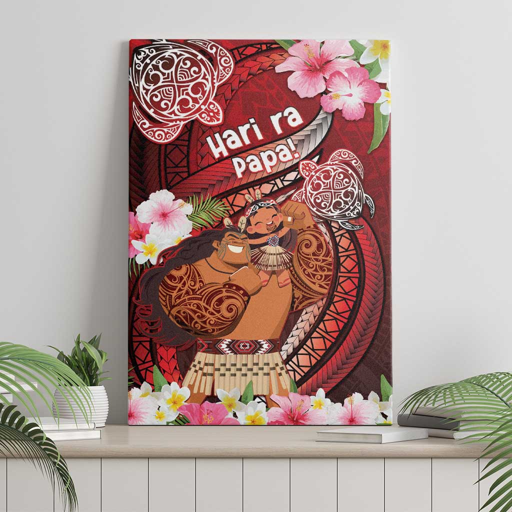 New Zealand Father's Day Canvas Wall Art Happy Father And Child DT04 - Polynesian Pride
