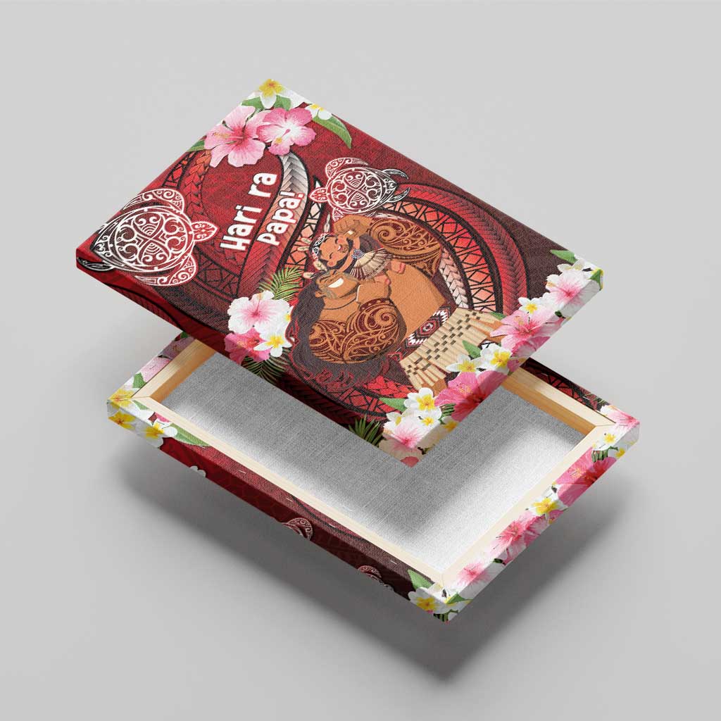 New Zealand Father's Day Canvas Wall Art Happy Father And Child DT04 - Polynesian Pride