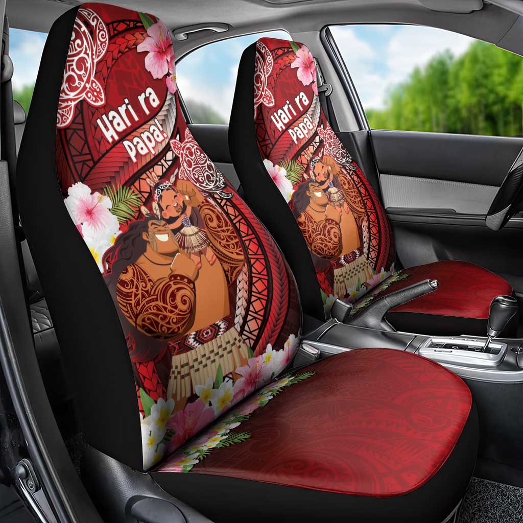 New Zealand Father's Day Car Seat Cover Happy Father And Child DT04 - Polynesian Pride