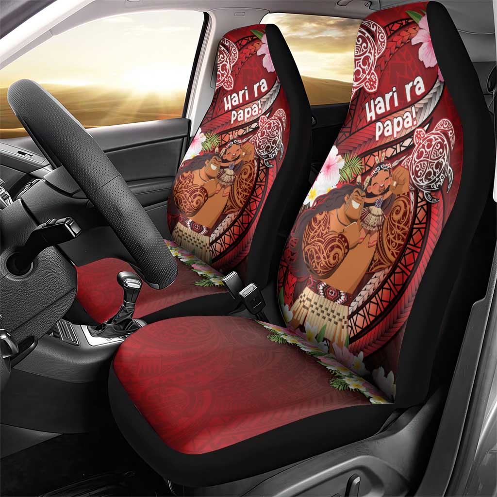 New Zealand Father's Day Car Seat Cover Happy Father And Child DT04 - Polynesian Pride