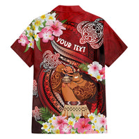 Personalised New Zealand Father's Day Family Matching Tank Maxi Dress and Hawaiian Shirt Happy Father And Child DT04 - Polynesian Pride