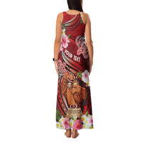 Personalised New Zealand Father's Day Family Matching Tank Maxi Dress and Hawaiian Shirt Happy Father And Child DT04 - Polynesian Pride