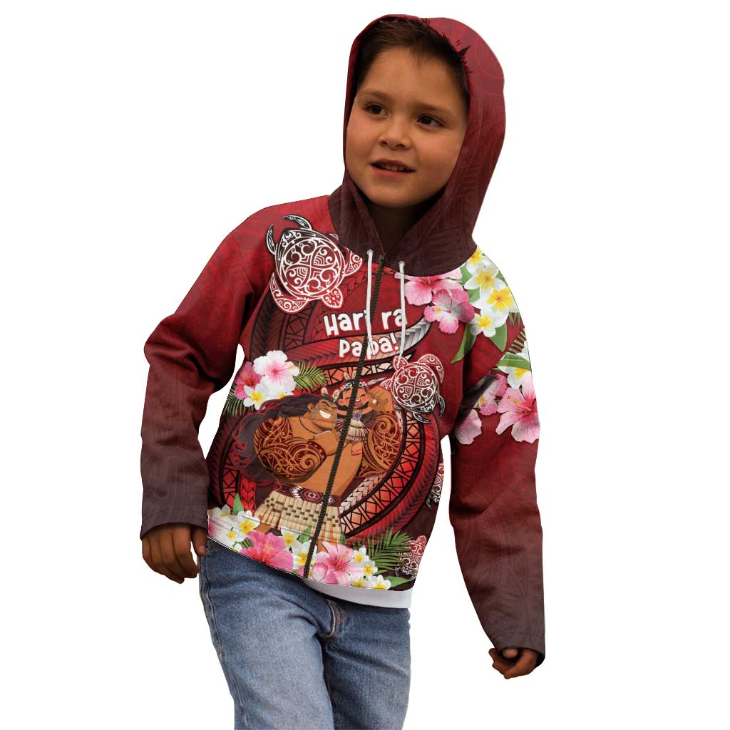 Personalised New Zealand Father's Day Kid Hoodie Happy Father And Child DT04 - Polynesian Pride
