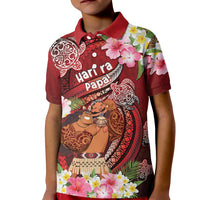Personalised New Zealand Father's Day Kid Polo Shirt Happy Father And Child DT04 Kid Red - Polynesian Pride