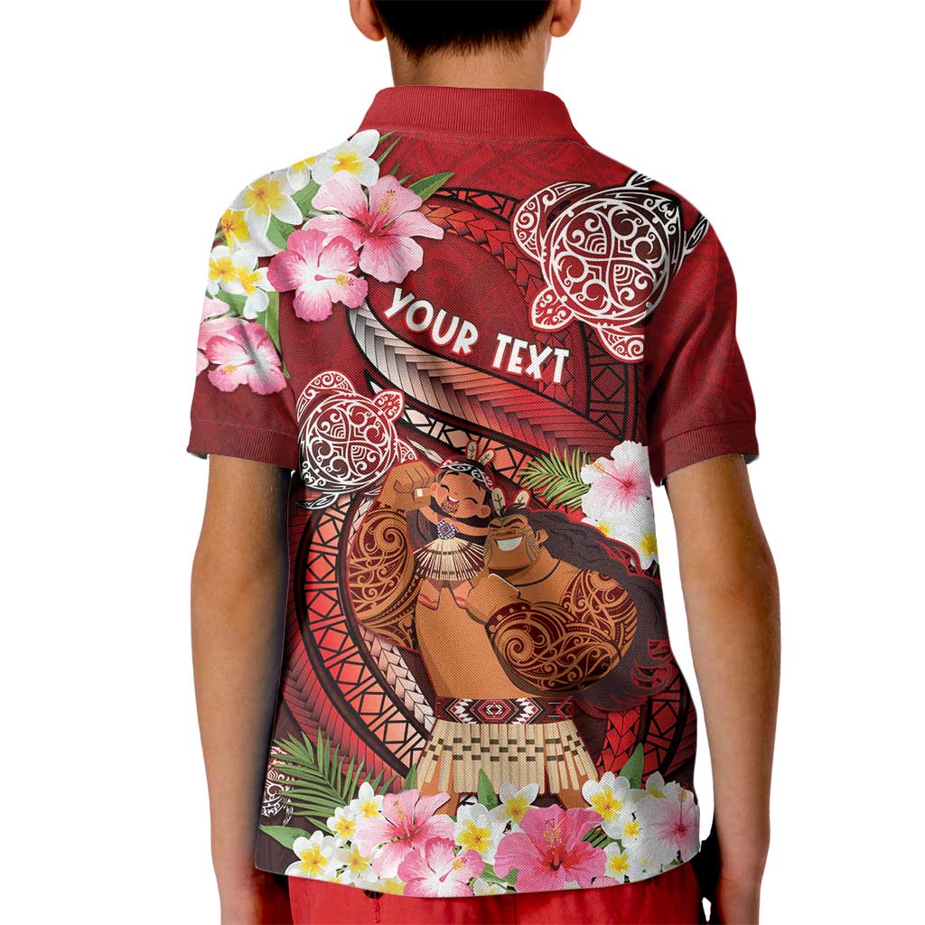 Personalised New Zealand Father's Day Kid Polo Shirt Happy Father And Child DT04 - Polynesian Pride