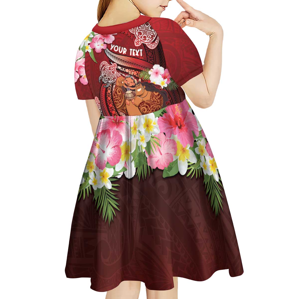 Personalised New Zealand Father's Day Kid Short Sleeve Dress Happy Father And Child DT04 - Polynesian Pride