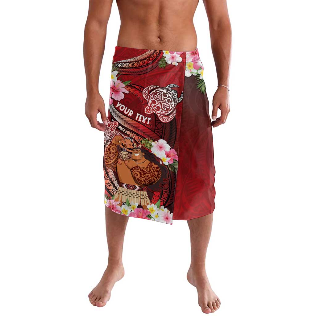 Personalised New Zealand Father's Day Lavalava Happy Father And Child