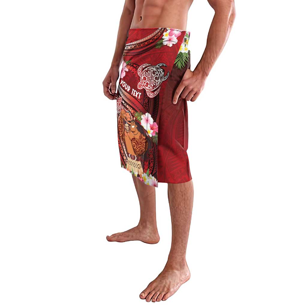 Personalised New Zealand Father's Day Lavalava Happy Father And Child
